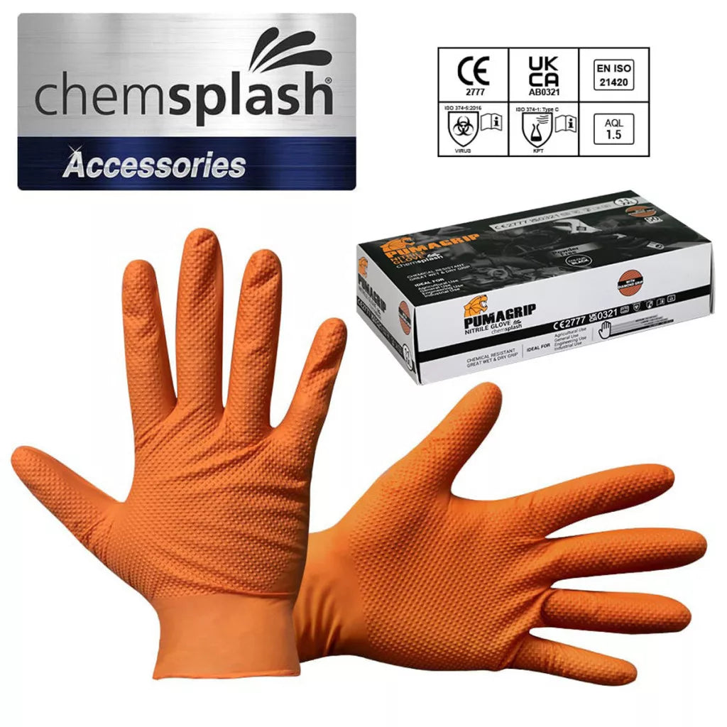 Chemsplash SumoGrip egyszerhasználatos púdermentes nitril kesztyű (50db)